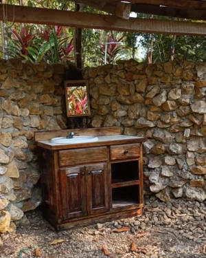 blue morpho bathroom